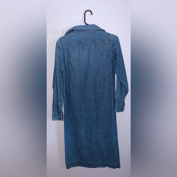 Vintage L.L. Bean Denim Button Down Dress - Picture 2 of 6